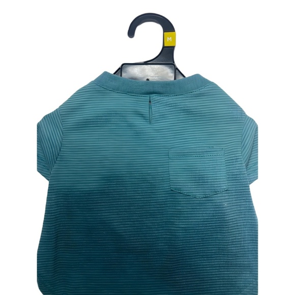 (NWOT) Reddy Teal Blue Tee Striped Jersey Crewneck Dog T-Shirt – Medium - Picture 2 of 5